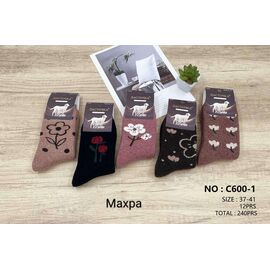 Фотография Носки женские тёплые HK600-1 mix р.37-41 "Annet" недорого оптом от прямого поставщика