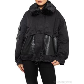 Куртка жіноча Зима 002 (12054) black (5 шт. р.сіткаM-XL) "Obuvok" недорого оптом від прямого постачальника