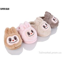 Тапки дитячі домашні Зима A8869 mix (12 пар р.28-33) "Super Gear" недорого оптом від прямого постачальника