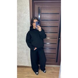 Костюм спортивний жіночий 048 black р.42-48 "VALENTINA" недорого оптом від прямого постачальника