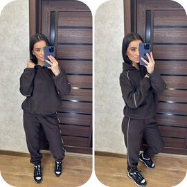 Костюм спортивний жіночий 092 brown р.42-48 "VALENTINA" недорого оптом від прямого постачальника