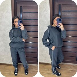 Костюм спортивний жіночий 092 d.grey р.42-48 "VALENTINA" недорого оптом від прямого постачальника