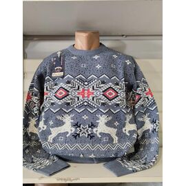 Светр чоловічий 1444 grey р.3XL-5XL "RING" недорого оптом від прямого постачальника