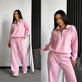 Костюм спортивний жіночий 9067 pink р.42-54 "LINDA" недорого оптом від прямого постачальника