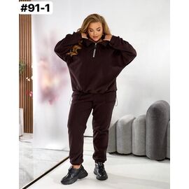 Костюм спортивний жіночий 91-1 brown р.54-60 "ZLATA" недорого оптом від прямого постачальника