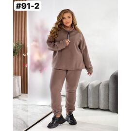 Костюм спортивний жіночий 91-2 beige р.54-60 "ZLATA" недорого оптом від прямого постачальника