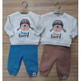 Костюм дитячий спортивний теплий на хлопчика 6009 brown р.0.6-2 "Major" недорого оптом від прямого постачальника