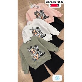 Костюм дитячий спортивний теплий на дівчинку 317575 peach р.2-5 "Major" недорого оптом від прямого постачальника