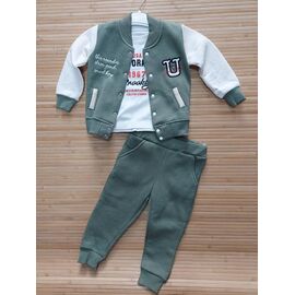 Костюм дитячий спортивний теплий на хлопчика 4854 green р.2-5 "Major" недорого оптом від прямого постачальника