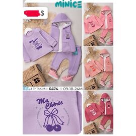 Костюм дитячий спортивний теплий на дівчинку 6474 peach р.0.9-2 "Major" недорого оптом від прямого постачальника