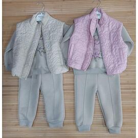 Костюм дитячий спортивний теплий на дівчинку 1166 pink р.2-5 "Major" недорого оптом від прямого постачальника