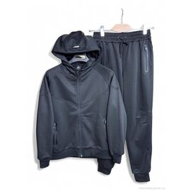 Спортивний костюм чоловічий Зима AW23 black (5 шт. р.сіткаS-2XL) "OKMEL" недорого оптом від прямого постачальника