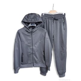 Спортивний костюм чоловічий Зима AW23 grey (5 шт. р.сіткаS-2XL) "OKMEL" недорого оптом від прямого постачальника