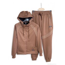 Спортивний костюм чоловічий Зима AW24 brown (5 шт. р.сіткаS-2XL) "OKMEL" недорого оптом від прямого постачальника