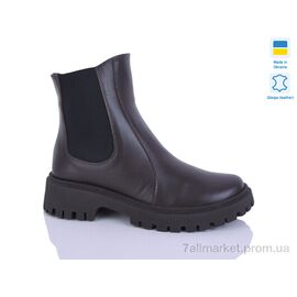 Черевики жіночі стильні Зима 188 корич.к. зима (6 пар р.37-41) "Sali" недорого оптом від прямого постачальника