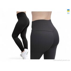 Лосінси жіночі Зима 7275 чорний (4 шт. р.сіткаS-XL) "Sport style" недорого оптом від прямого постачальника