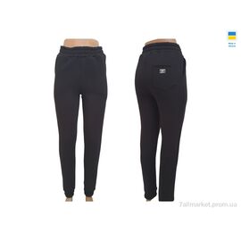 Спортивні штани жіночі Зима 8040 чорний (4 шт. р.сіткаS-XL) "Sport style" недорого оптом від прямого постачальника