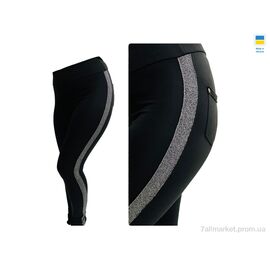 Лосінси жіночі Зима 7345 чорний (4 шт. р.сіткаS-XL) "Sport style" недорого оптом від прямого постачальника