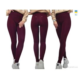 Лосінси жіночі Зима 731 бордовий (4 шт. р.сіткаS-XL) "Sport style" недорого оптом від прямого постачальника