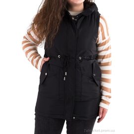 Жилетка жіноча Весна/осінь 2317 чорний (5 шт. р.сітка48-56) "Sport style" недорого оптом від прямого постачальника