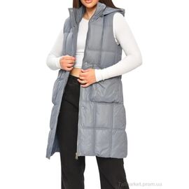 Жилетка жіноча Весна/осінь 1165 сірий (4 шт. р.сіткаL-3XL) "Sport style" недорого оптом від прямого постачальника