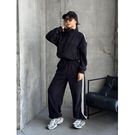 Костюм спортивний жіночий 2585 black р.S-M "QU STYLE" недорого оптом від прямого постачальника