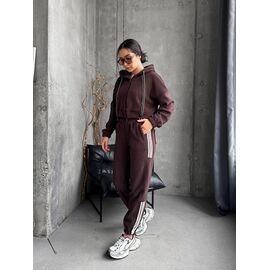 Костюм спортивний жіночий TR7 brown р.S-M "QU STYLE" недорого оптом від прямого постачальника