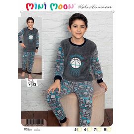 Фотография Пижама детская тёплая на мальчика 1023 grey р.5-8 "Meloria" недорого оптом от прямого поставщика