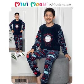 Піжама дитяча тепла на хлопчика 4235 navy р.10-16 "Meloria" недорого оптом від прямого постачальника