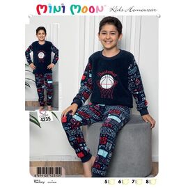 Піжама дитяча тепла на хлопчика 4235-1 navy р.5-8 "Meloria" недорого оптом від прямого постачальника