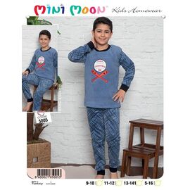 Піжама дитяча тепла на хлопчика 5005 blue р.10-16 "Meloria" недорого оптом від прямого постачальника