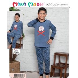 Піжама дитяча тепла на хлопчика 5005 l.blue р.5-8 "Meloria" недорого оптом від прямого постачальника