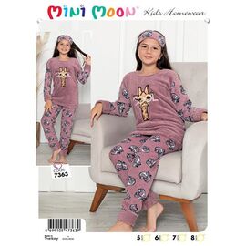 Фотография Пижама детская тёплая на девочку 7363 powder р.5-8 "Meloria" недорого оптом от прямого поставщика