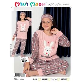 Піжама дитяча тепла на дівчинку 9887 peach р.10-16 "Meloria" недорого оптом від прямого постачальника