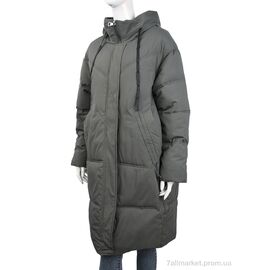 Пальто жіноче Зима 8801 green (09075) (3 шт. р.сітка52-58) "Obuvok" недорого оптом від прямого постачальника