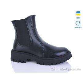 Черевики жіночі стильні Зима 188 чорний к. зима (6 пар р.37-41) "Sali" недорого оптом від прямого постачальника