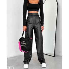 Шкіряні жіночі штани на флісі. р.42-44;44-46;46-48 (2кол.) "BEST FASHION" купити недорого від прямого постачальника