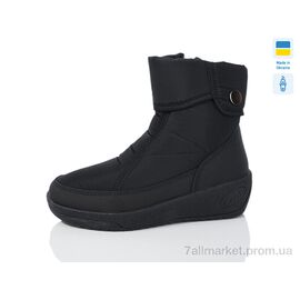 Дутики жіночі утеплені Зима 1442 чорний (9 пар р.37-42) "Lot Shoes" недорого оптом від прямого постачальника