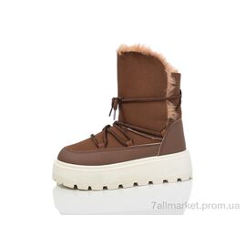 Уггі жіночі утеплені Зима B-7 brown (8 пар р.36-41) "Obuvok" недорого оптом від прямого постачальника