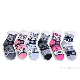 Жіночі шкарпетки Зима WF24530 mix (12 шт. р.сітка36-41) "SANLIN" недорого оптом від прямого постачальника