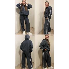 Костюм дитячий спортивний теплий на дівчинку EL01 grey р.140-158 "Annet" недорого оптом від прямого постачальника