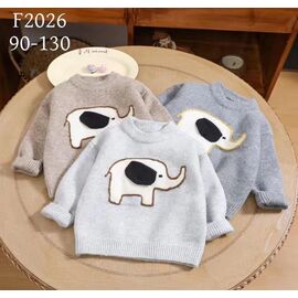 Фотография Свитер детский на мальчика 2026 l.blue р.90-130 "Meloria" недорого оптом от прямого поставщика