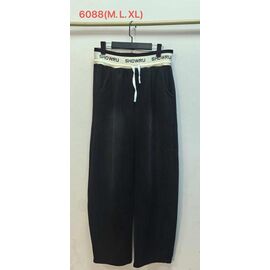 Фотография Штаны спортивные женские тёплые 6088 black р.M-XL "Immei" недорого оптом от прямого поставщика