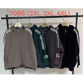 Фотография Кофта спортивная женская тёплая 7066 green р.2XL-4XL "Immei" недорого оптом от прямого поставщика