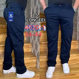 Чоловічі брюки 402D-1 black р.34-44 "LILY" недорого оптом від прямого постачальника