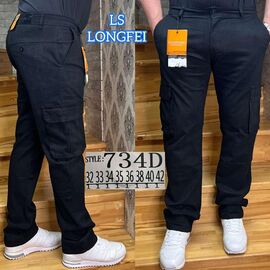 Чоловічі брюки 734D black р.32-42 "LILY" недорого оптом від прямого постачальника