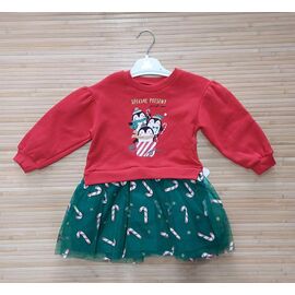 Сукня дитяча утеплена на дівчинку M716 red р.2-5 "Major" недорого оптом від прямого постачальника