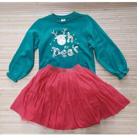 Сукня дитяча утеплена на дівчинку M719 green р.5-8 "Major" недорого оптом від прямого постачальника