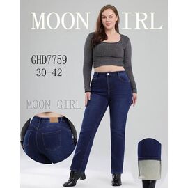 Джинси жіночі утеплені GHD7759 blue р.30-42 "Miss Kurry" недорого оптом від прямого постачальника