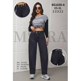Джинси жіночі BS1030A black р.XS-XL "Miss Kurry" недорого оптом від прямого постачальника